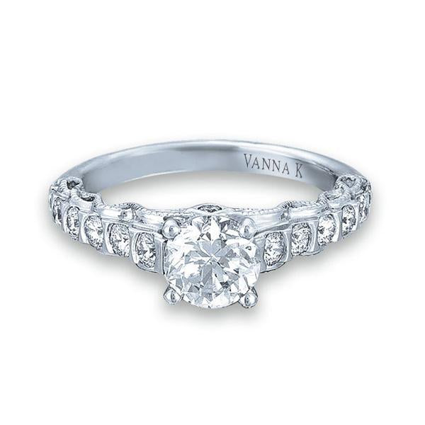 18K White Gold Diamond Engagement Ring