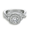 18K White Gold Diamond Engagement Ring