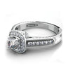 18K White Gold Diamond Engagement Ring