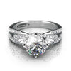 18K White Gold Diamond Engagement Ring