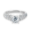 18K White Gold Diamond Engagement Ring