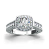 18K White Gold Diamond Engagement Ring