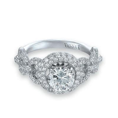 18K White Gold Diamond Engagement Ring