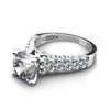 18K White Gold Diamond Engagement Ring