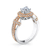 Vintage Inspired Diamond Pave Set Solea Ring Style 18RO3456PDCZ