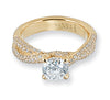 Vintage Inspired Diamond Pave Set Solea Ring Style 18RO5339YDCZ