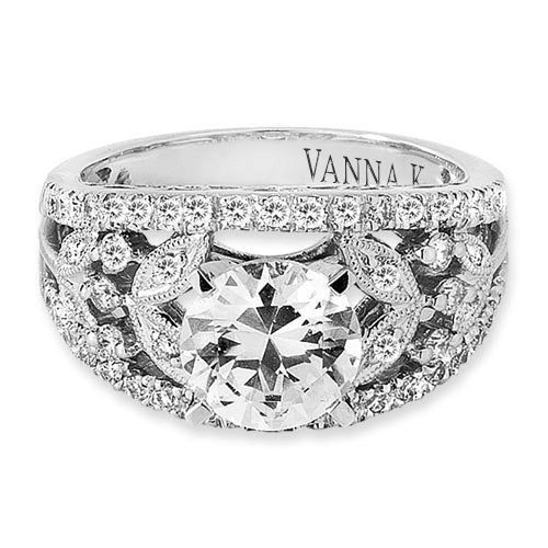 Vintage Inspired Diamond Pave Set Solea Ring Style 18RM61117DCZ