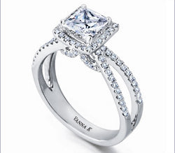 Vintage Inspired Diamond Pave Set Solea Ring Style 18R06078DCZ