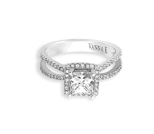 Vintage Inspired Diamond Pave Set Solea Ring Style 18R06078DCZ