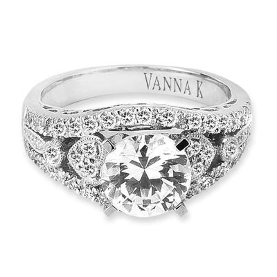 Vintage Inspired Diamond Pave Set Solea Ring Style 18RM61112DCZ