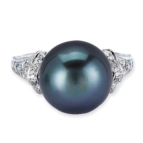 Di Mare Rare Pearl and Diamond Fashion Ring Jewelry Style 18M00124R