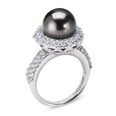 Di Mare Rare Pearl and Diamond Fashion Ring Jewelry Style 18RO503D