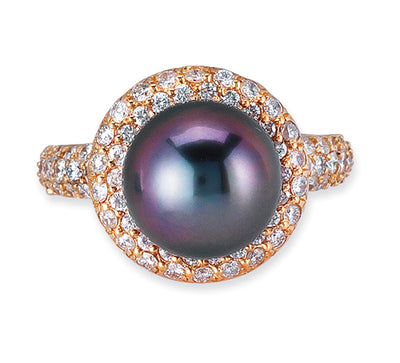 Di Mare Rare Pearl and Diamond Fashion Ring Jewelry Style 18RO506D