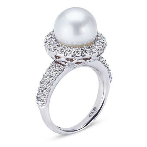Di Mare Rare Pearl and Diamond Fashion Ring Jewelry Style 18RO509D