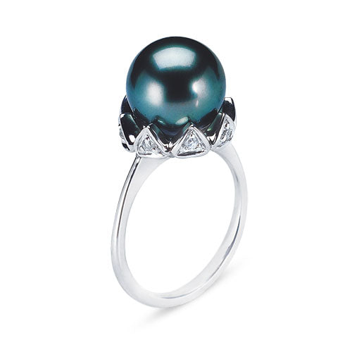 Di Mare Rare Pearl and Diamond Fashion Ring Jewelry Style SKWPRG05