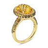 Gelato Color Gemstone and Diamond Fashion Ring Style 18RO603YCT