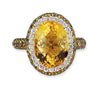 Gelato Color Gemstone and Diamond Fashion Ring Style 18RO603YCT