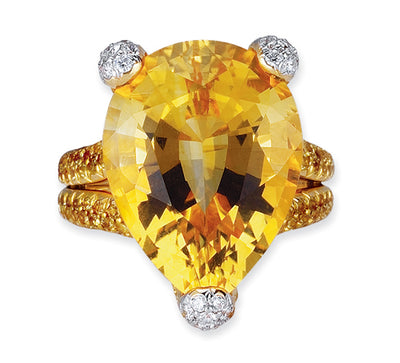 Gelato Color Gemstone and Diamond Fashion Ring Style 18RO884D