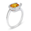 Gelato Color Gemstone and Diamond Fashion Ring Style 18RO919D