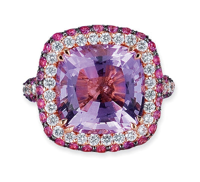 Gelato Color Gemstone and Diamond Fashion Ring  Style 18RO377D