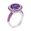 Gelato Color Gemstone and Diamond Fashion Ring Style 18RO507WD