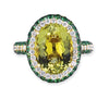 Gelato Color Gemstone and Diamond Fashion Ring Style 18RO604YLQ