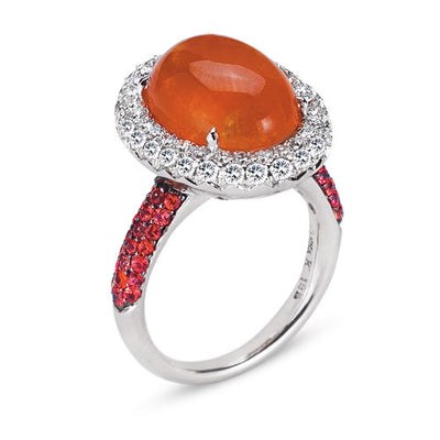 Gelato Color Gemstone and Diamond Fashion Ring Style 18RO516WD