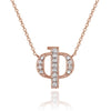 14K ROSE GOLD ARMENIAN INITIAL DIAMOND NECKLACE