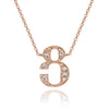 14K ROSE GOLD ARMENIAN INITIAL DIAMOND NECKLACE