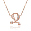 14K ROSE GOLD ARMENIAN INITIAL DIAMOND NECKLACE