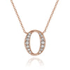 14K ROSE GOLD ARMENIAN INITIAL DIAMOND NECKLACE