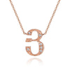 14K ROSE GOLD ARMENIAN INITIAL DIAMOND NECKLACE