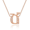 14K ROSE GOLD ARMENIAN INITIAL DIAMOND NECKLACE