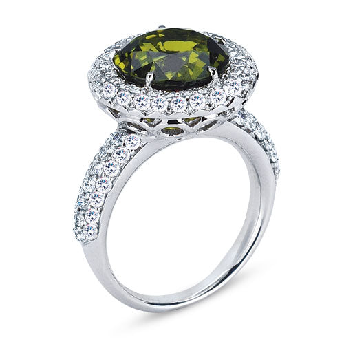 Gelato Color Gemstone and Diamond Fashion Ring Style 18RO609D