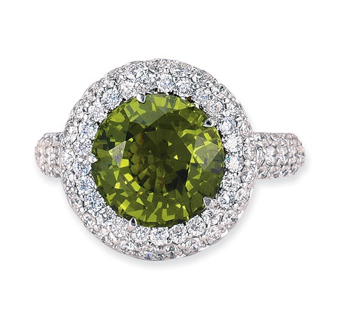 Gelato Color Gemstone and Diamond Fashion Ring Style 18RO609D
