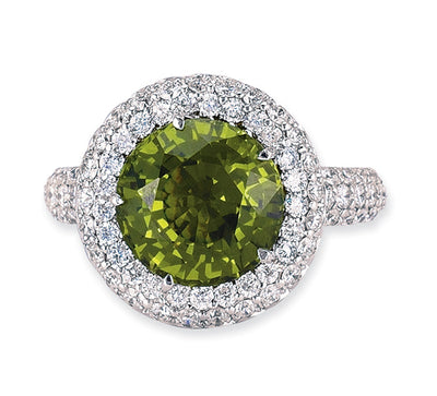 Gelato Color Gemstone and Diamond Fashion Ring Style 18RO609D