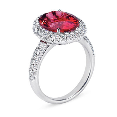 Gelato Color Gemstone and Diamond Fashion Ring Style 18RO900D