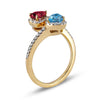 Gelato Color Gemstone and Diamond Fashion Ring Style 18RO920D
