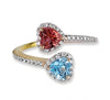 Gelato Color Gemstone and Diamond Fashion Ring Style 18RO920D