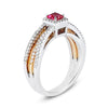 Gelato Color Gemstone and Diamond Fashion Ring Style 18RO922D