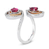 Gelato Color Gemstone and Diamond Fashion Ring Style 18RO931D