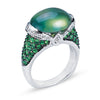 Gelato Color Gemstone and Diamond Fashion Ring Style 18RO938D