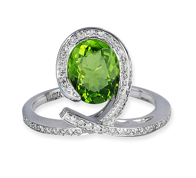 Gelato Color Gemstone and Diamond Fashion Ring Style 18RO914D