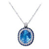 Gelato Color Gemstone and Diamond Necklace Style 18PO362D