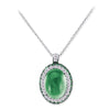 Gelato Color Gemstone and Diamond Necklace Style 18PO542D
