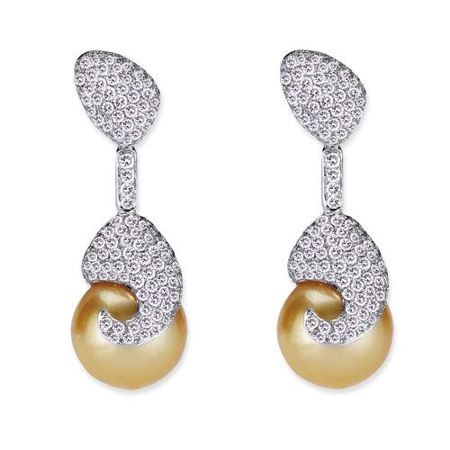 Di Mare Rare Pearl and Diamonds Earrings  18AE30058D