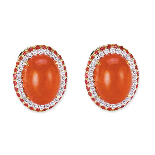 Gelato Color Gemstone and Diamond Earrings Style 18EO519YD