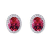 Gelato Color Gemstone and Diamond Earrings Style 18EO900D