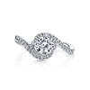 Vintage Inspired Diamond Pave Set Solea Ring Style 18RGL00122DCZ