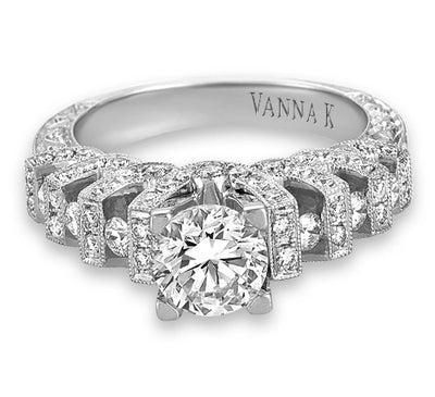 Hand Engraved Perfect Profile Diamond Ring Style 18RGL00217DCZ